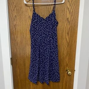 Blue polka dot dress